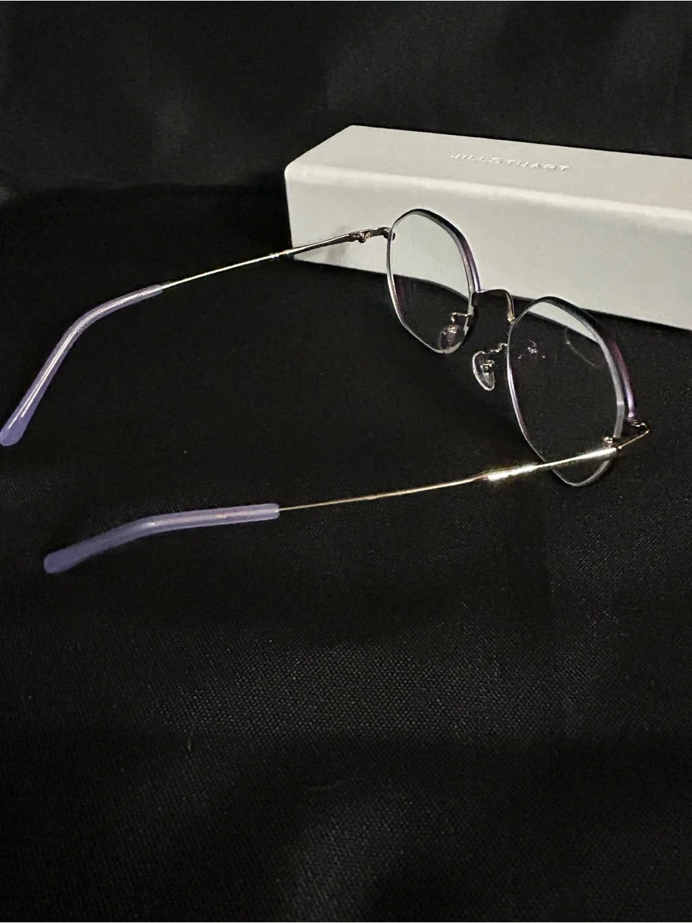 Jill Stuart Purple Eyewear Metal Frames With Case